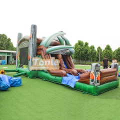 Jurassic Park Dinosaur inflatable combo bounce house Moonwalk