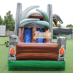 Jurassic Park Dinosaur inflatable combo bounce house Moonwalk