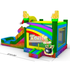 St. Patrick’s themed inflatable jumper with water slide