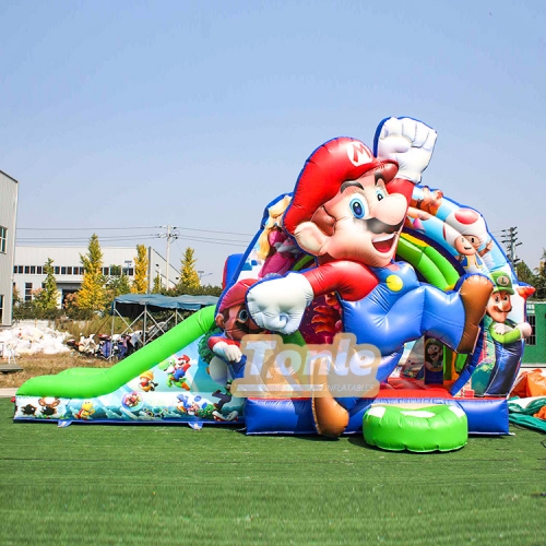super mario inflatable bounce house slide combo