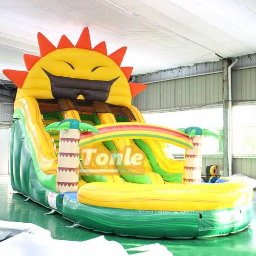 marble inflatable water slide