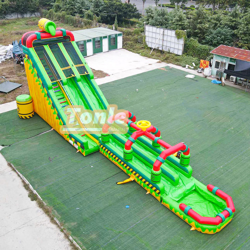 28ft TOXIC Double Lane with Slip n Slide POOL