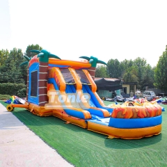 volcanic marble Inflatable water slide combo