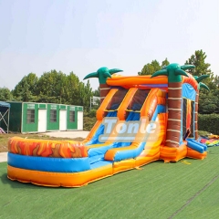 volcanic marble Inflatable water slide combo