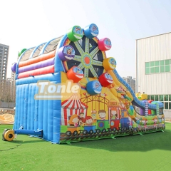 Circus Ferris wheel themed inflatable slide