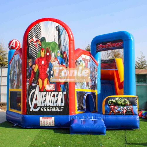 Marvel Superheroes Inflatable Jumping Castle Slide Combo