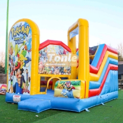 Pikachu inflatable bouncing castle slide combon
