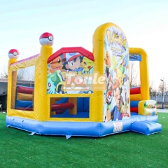 Pikachu inflatable bouncing castle slide combon