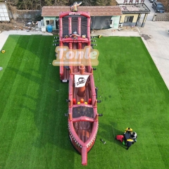 25ft Pirate Ship Inflatable Slide Obstacle Course