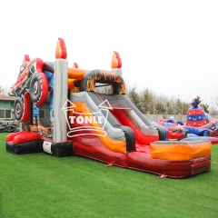 Monster Truck Inflatable bouncer wet/dry combo