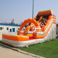 15ft Volcano inflatable water slide