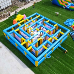 Ice cream themed inflatable maze game
