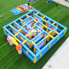 Ice cream themed inflatable maze game