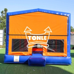 moon bounce with banner