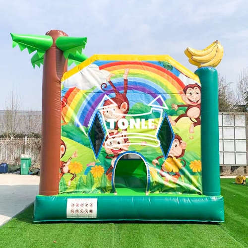 Tropical Jungle Monkey Inflatable Bounce House