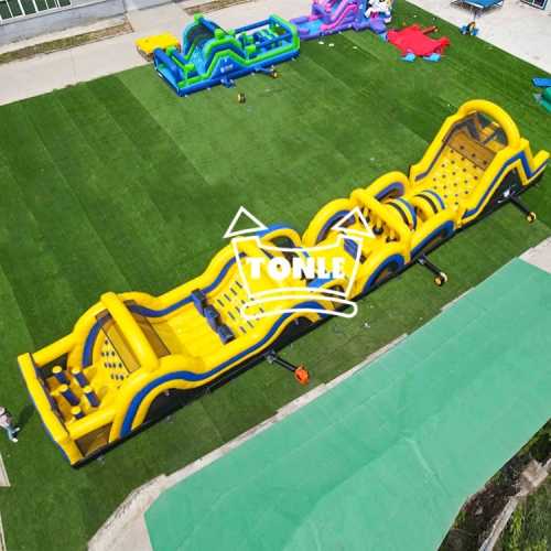82FT Yellow inflatable Assault Course