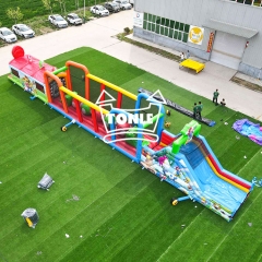 Mario Bros themed inflatable obstacle course