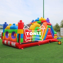 kids building blocks inflatable obstacles for sale