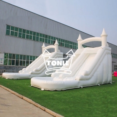 China factory wholesale white Double slide single slide inflatable water slide