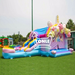 China factory Disney Princess bouncy castle water slide combo