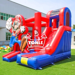 Chinese exporter Super Mario Bouncy Castle Slide Combo for sale