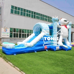 cool polar bear inflatable ice castle water slide combo