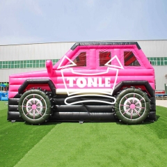Jeep inflatable bounce jump slide combo