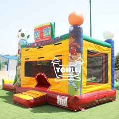 4 in1 Inflatable sports bounce house slide combo