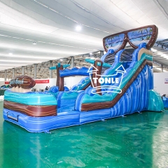 Toboggan gonflable de 18 pieds South Beach à une voie à vendre