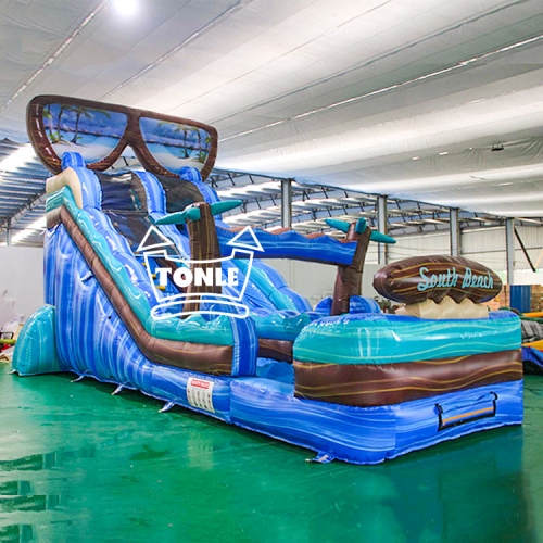 18ft South Beach Single Lane Inflatable Water Slide for sale