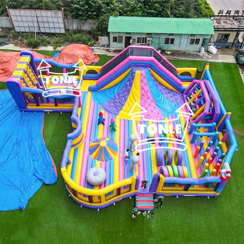 tonle inflatables Customized Irregular Inflatable Theme Park Playground