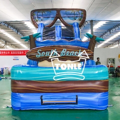 18ft South Beach Single Lane Inflatable Water Slide for sale