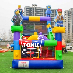 Factory Wholesale LEGO Building Blocks Inflatable Slide