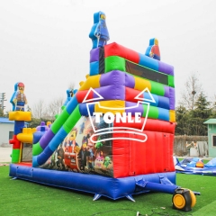 Factory Wholesale LEGO Building Blocks Inflatable Slide