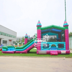 Wet & Dry Inflatable Moonwalk bounce castle slide Combo