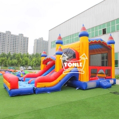 Wet & Dry Inflatable Moonwalk bounce castle slide Combo