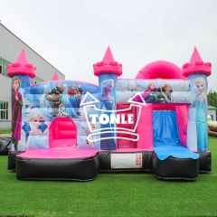 Frozen Princess Inflatable Jumping Castle Slide For Sale