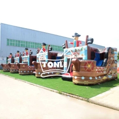 China supplier Pirate Ship Theme Inflatable Jumping Castle Bouncer slide combo