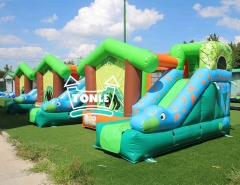 fábrica inflable castillo de la selva tobogán gorila para la venta