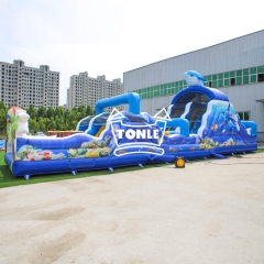 ocean animal world Course d'obstacles gonflable