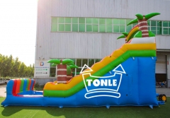 wholesale 16ft Jungle Rainbow Inflatable Water Slide