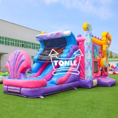 High Quality Commercial Mermaid Inflatable Water Slide Jumping Castle combo