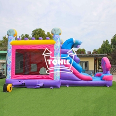 High Quality Commercial Mermaid Inflatable Water Slide Jumping Castle combo