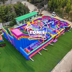 La mejor calidad comercial inflable gigante parques temáticos de atracciones