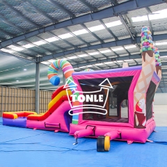 4 in 1 Commercial High quality inflatable candy bounce house combo