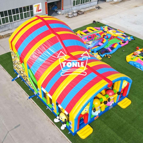 Highest quality PVC Minion kids Adult Inflatable Slide Playground