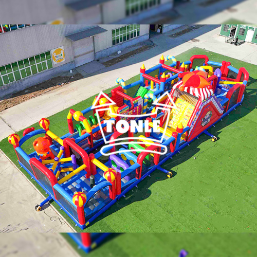 Course d'obstacles gonflable de grande taille de qualité commerciale à vendre