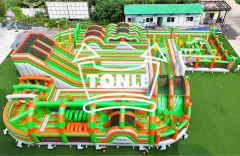 Fornecedor de fábrica de Tonle parque temático inflável playground americano