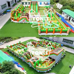 Fornecedor de fábrica de Tonle parque temático inflável playground americano