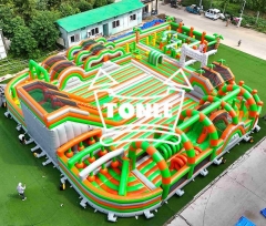 Fornecedor de fábrica de Tonle parque temático inflável playground americano